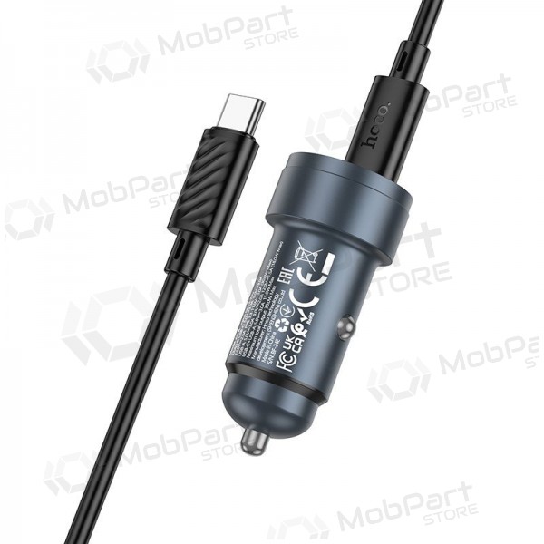 Car phone charger Hoco Z57A 30 W USB-C + USB-A with USB-C cable 1 m