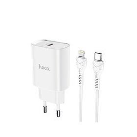 Charger Hoco N14 Smart Charging PD20W Type-C to Lightning (white)