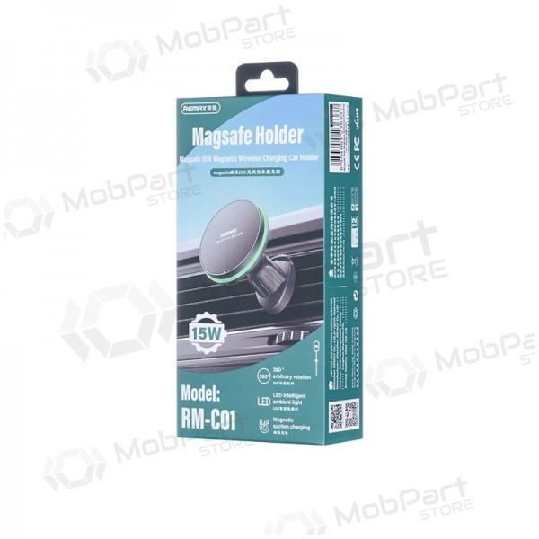Automobilinis laikiklis-charger Remax RM-C01 MagSafe 15W black