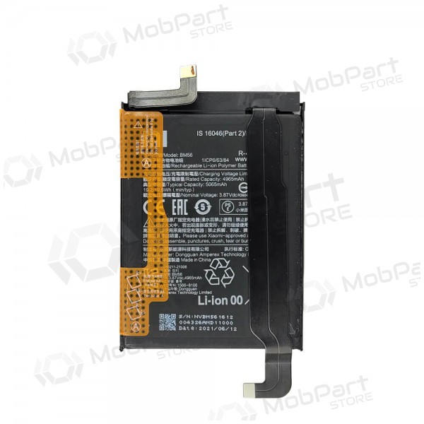Xiaomi Poco F3 GT battery, akumuliatorius (BM56) (original) Xiaomi Poco F3 GT battery, akumuliatorius (BM56) (original)
