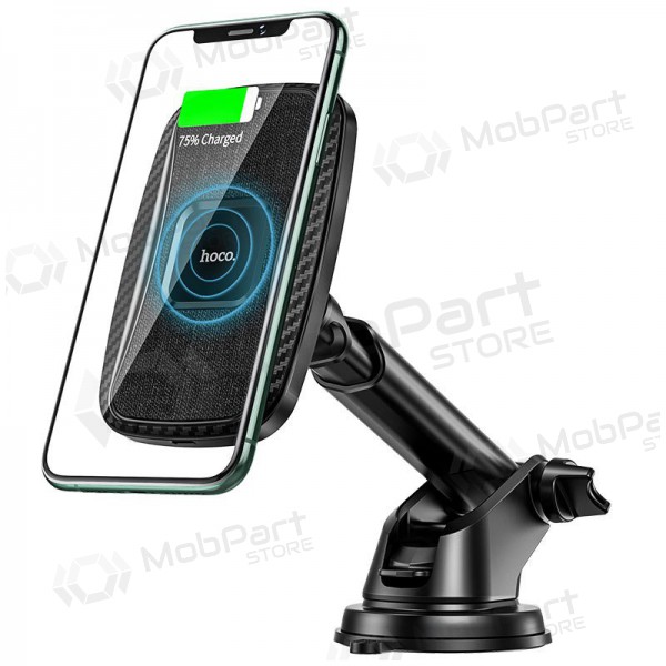 Car phone holder, Wireless charger Hoco CA75 magnetis, black Car phone holder, Wireless charger Hoco CA75 magnetis, black