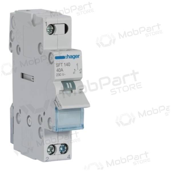 Modular changeover switch Hager SFT140 (1P, 40A, 1 module)
