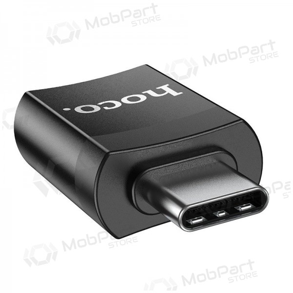 USB-C adapter hoco ua17 USB-C to USB-A black.