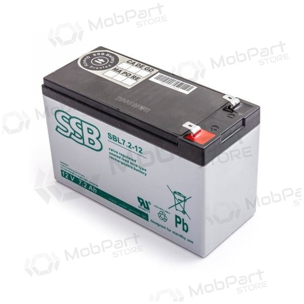 Battery (AGM) SSB SBL (7.2Ah, 12V, F1, VRLA)