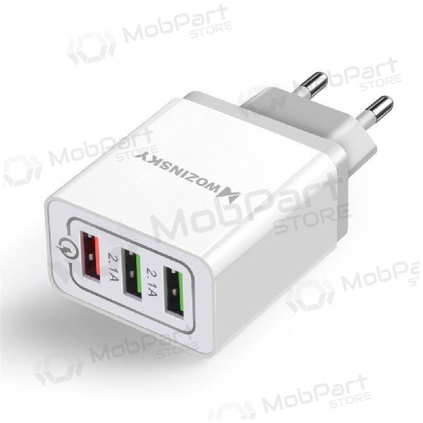 Charger Wozinsky QuickCharge 3xUSB (30W 3A) (white)