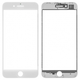 Apple iPhone 8 Plus Screen glass with frame (white) (for screen refurbishing) - Premium