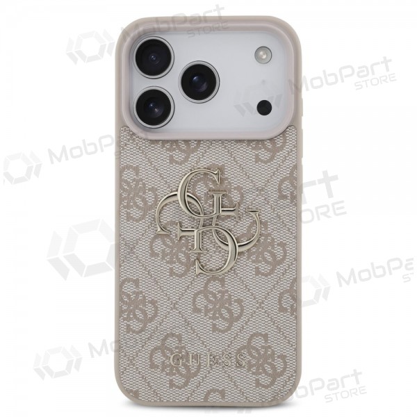 Apple iPhone 17 Pro case -Guess PU 4G Metal Logo- (pink)