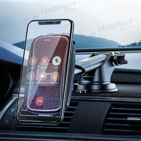 Car phone holder, Wireless charger Hoco CA75 magnetis, black Car phone holder, Wireless charger Hoco CA75 magnetis, black