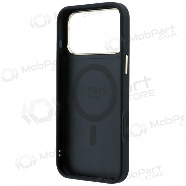 Apple iPhone 18 Pro Max case - Guess PU 4G Ring Stand MagSafe (black)