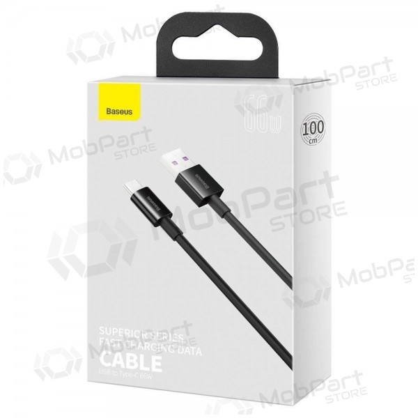 USB cable Baseus Superior iš USB į Type-C 66W 2.0m black CATYS-A01