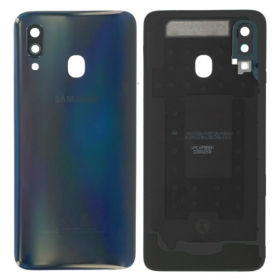 Samsung A405 Galaxy A40 2019 back / rear cover (black) (used grade C, original)