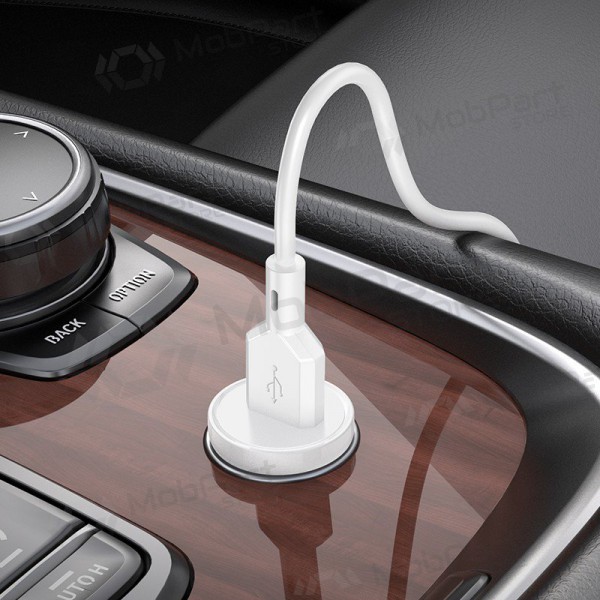 Charger automobilinis Borofone BZ18 Quick Charge 3.0 18W + MicroUSB (white)