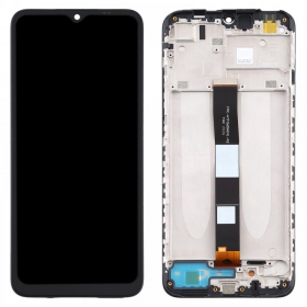 Xiaomi Redmi 9A / 9C / 9AT screen (black) (with frame) (service pack) (original)