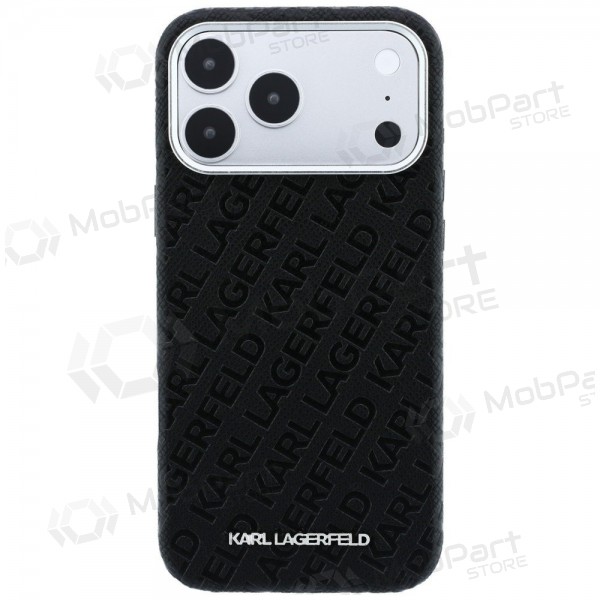 Apple iPhone 18 Pro case - Karl Lagerfeld PU Grained Allover Semi Wrap MagSafe (black)