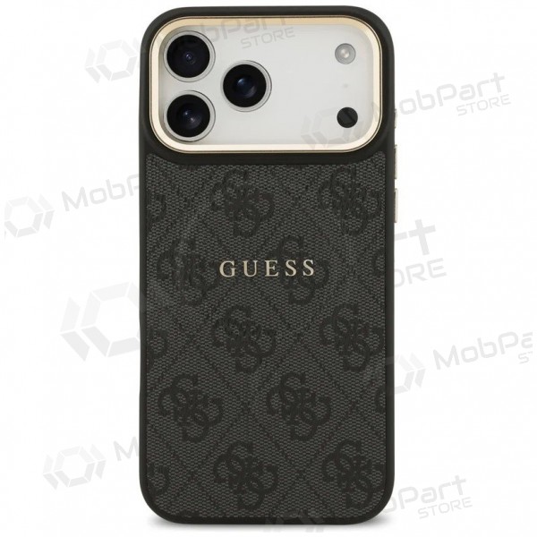 Apple iPhone 17 Pro case - Guess PU Leather 4G Gold Frame MagSafe (black)