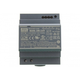 DIN rail-mounted switching power supply 24V 100W 4.2A, MEAN WELL, HDR-100-24N