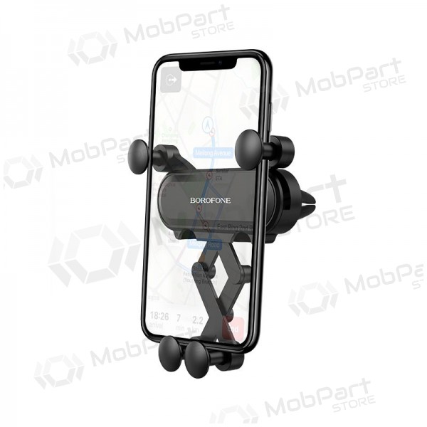 Automobilinis Universal telefono laikiklis Borofone BH19 tvirtinamas ant ventiliacijos grotelių, black