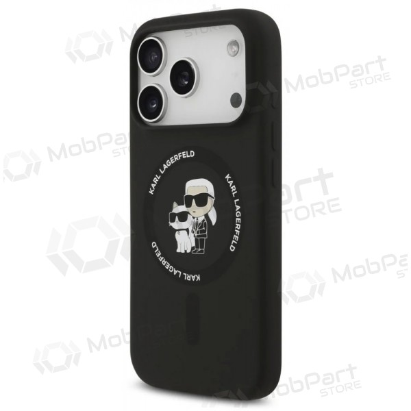 Apple iPhone 17 Pro case - Karl Lagerfeld Liquid Silicone Karl and Choupette MagSafe (black)