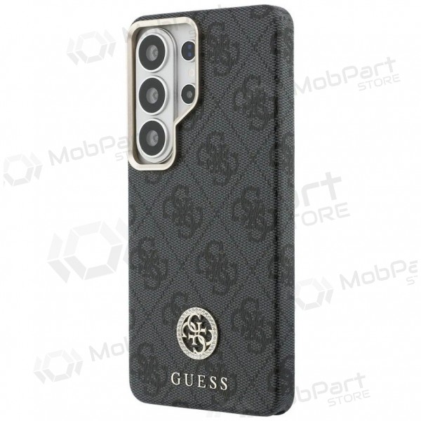 Samsung Galaxy S26 Ultra case - Guess PU Leather 4G Strass Logo Gold Frame Magnetic (black)