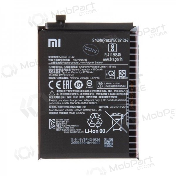 Xiaomi Mi 11 Lite 4G / Mi 11 Lite 5G / 11 Lite 5G NE battery, akumuliatorius (original) Xiaomi Mi 11 Lite 4G / Mi 11 Lite 5G / 11 Lite 5G NE battery, akumuliatorius (original)