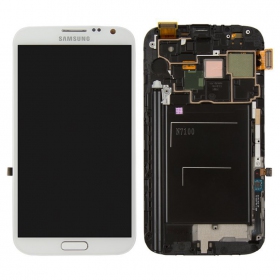 Samsung N7100 Galaxy Note 2 screen (white) (with frame) (service pack) (original)