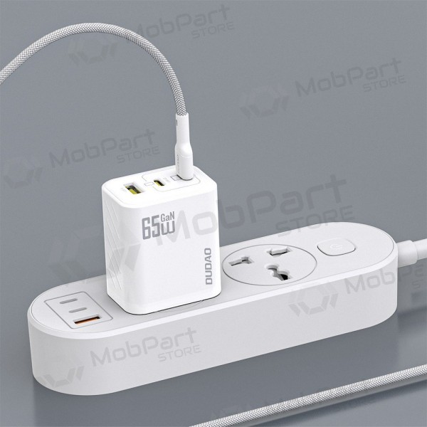 Phone charger Dudao A28PC 45 W GaN 2x USB-C with USB-C cable 1 m black