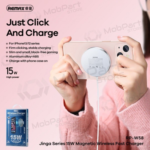 Wireless charger Remax RP-W58 15 W white