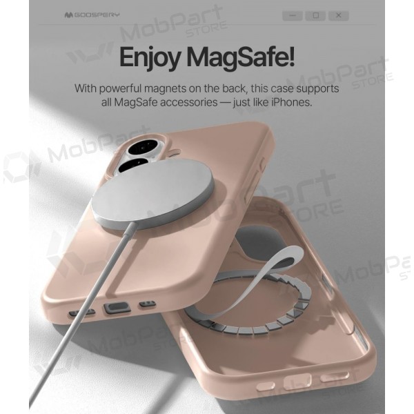 Case Mercury Pure Magsafe Silicon Case Apple iPhone 17 pink sand color