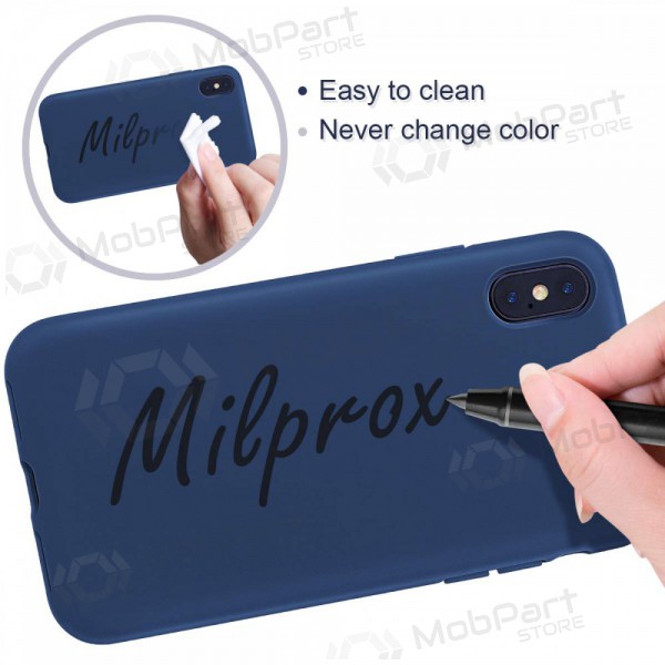 Apple iPhone 13 Pro Max case - Liquid Silicone - 1.5mm (dark blue)
