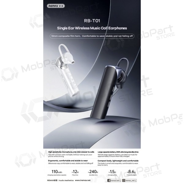 Bluetooth hands-free headset Remax RB-T01 Bluetooth black