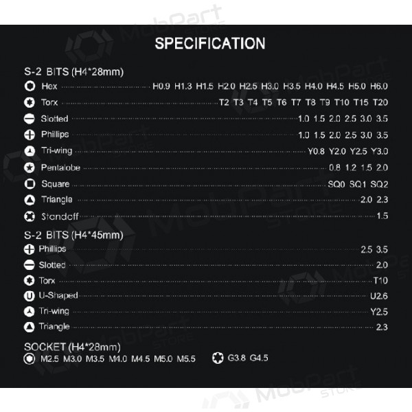 Screwdriver (73 antgaliai) Jakemy JM-8172