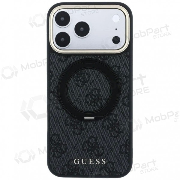 Apple iPhone 18 Pro Max case - Guess PU 4G Ring Stand MagSafe (black)