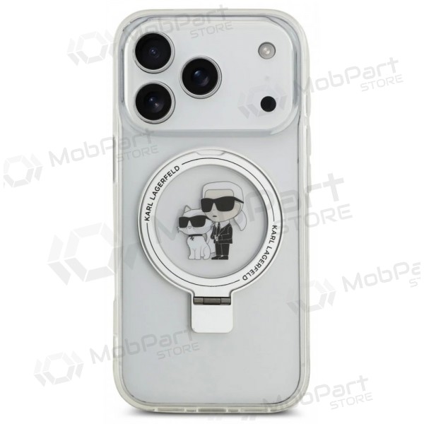 Apple iPhone 17 Pro Max case - Karl Lagerfeld Ringstand Karl and Choupette MagSafe (clear)