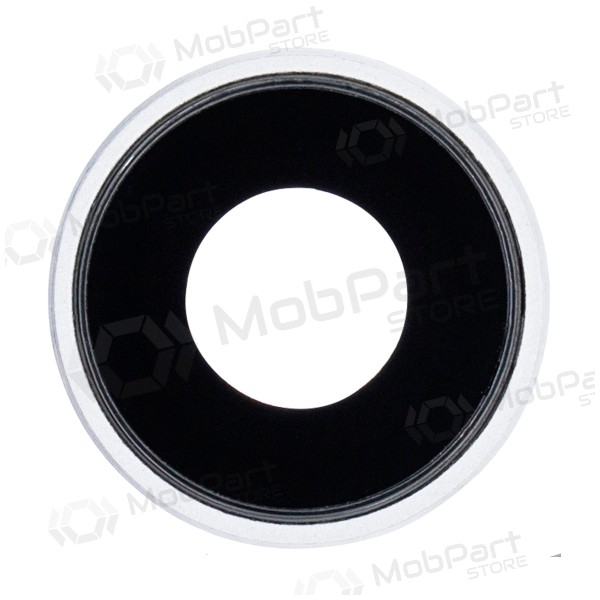 Apple iPhone XR camera glass / lens (silver / white) (with frame)