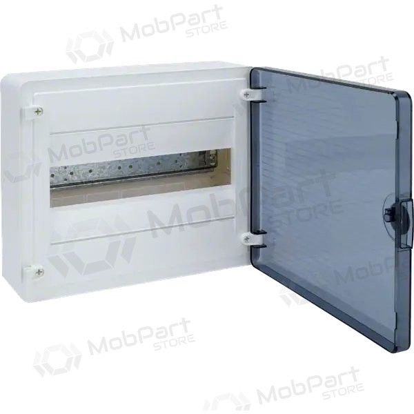 GOLF2 plastic surface panel VS112TD 1x12 mod. Hager (transparent door, IP40)