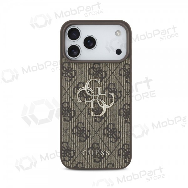 Apple iPhone 18 Pro case - Guess PU 4G Metal Logo (brown)