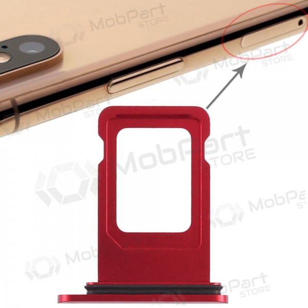 Apple iPhone XR (Dual) SIM card holder (red)