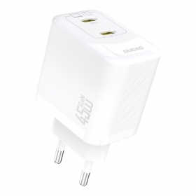 Phone charger Dudao A28P 45 W GaN 2x USB-C white