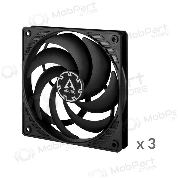 ARCTIC P12 Slim PWM PST korpuso ventiliatoriai, 4-pin, 120mm, juodi, 3 pcs. ARCTIC P12 Slim PWM PST korpuso ventiliatoriai, 4-pin, 120mm, juodi, 3 pcs.