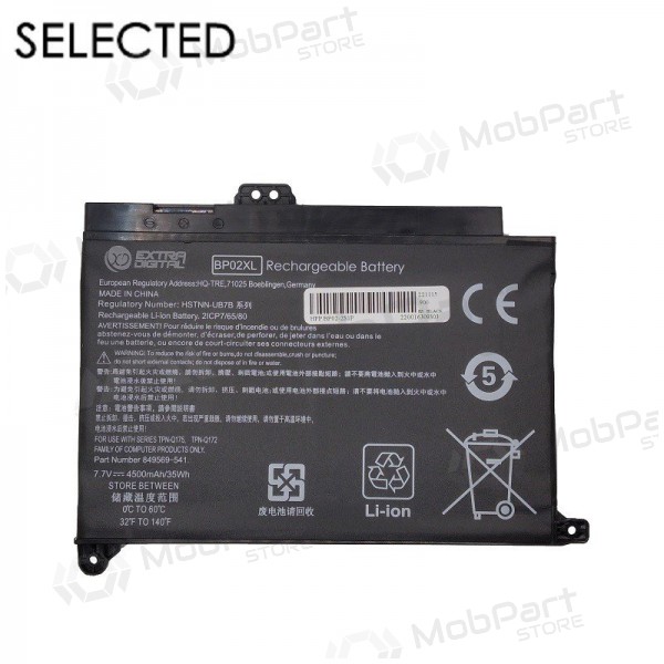 HP BP02XL, 4500mAh laptop battery, Selected HP BP02XL, 4500mAh laptop battery, Selected