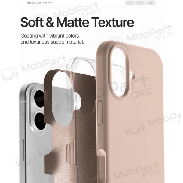 Case Mercury Pure Magsafe Silicon Case Apple iPhone 17 pink sand color