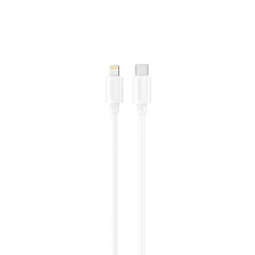 Lightning cable Dudao L4X USB-C to Lightning 2 m 30 W white