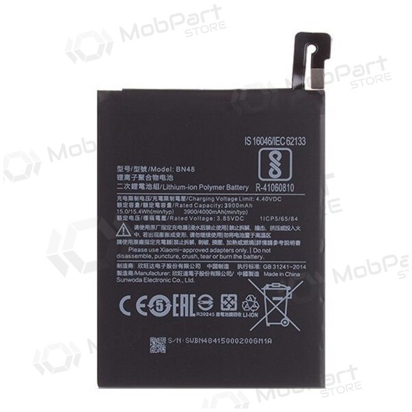 Xiaomi Redmi Note 6 Pro battery / accumulator (BN48) (4000mAh) Xiaomi Redmi Note 6 Pro battery / accumulator (BN48) (4000mAh)