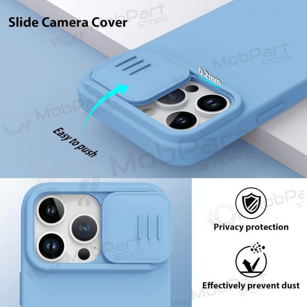 Apple iPhone 15 Pro Max case „Nillkin Silicone“ (light blue) Apple iPhone 15 Pro Max case „Nillkin Silicone“ (light blue)