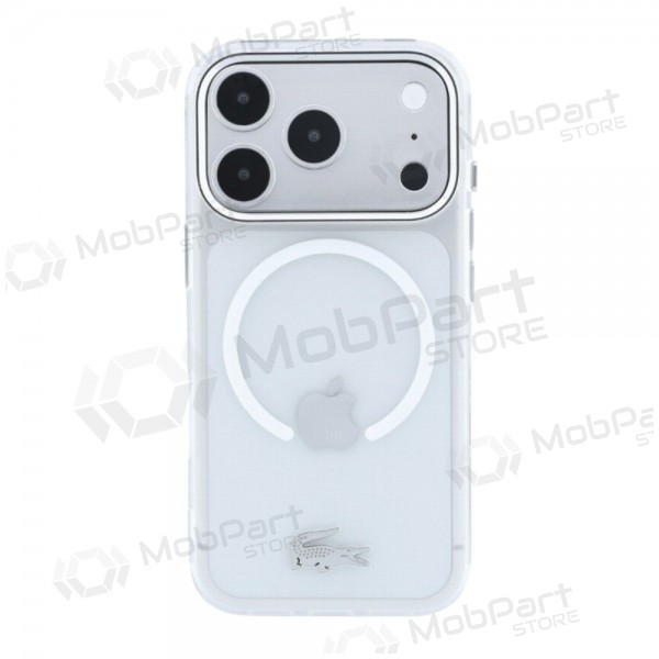 Apple iPhone 18 Pro case - Lacoste IML Frosted Petit Pique Metal Logo MagSafe (transparent)