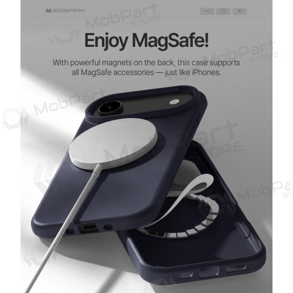 Apple iPhone Air case Mercury "Pure Magsafe Silicon Case" (dark blue)