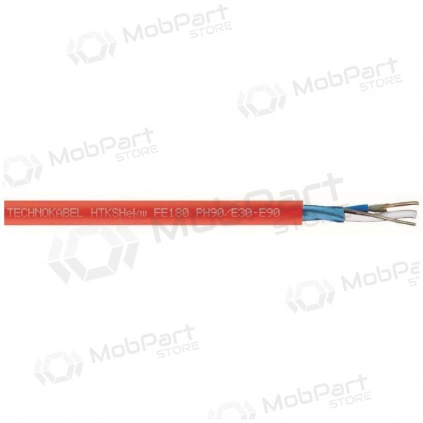 Fire cable Technokabel 1x2x0.8mm YnTKSYekw (shielded, solid core, Eca, 100m)