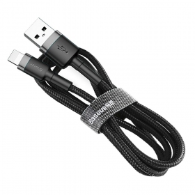 USB cable Baseus Cafule USB-A to Lightning 2.4A 1.0m grey-black CALKLF-BG1