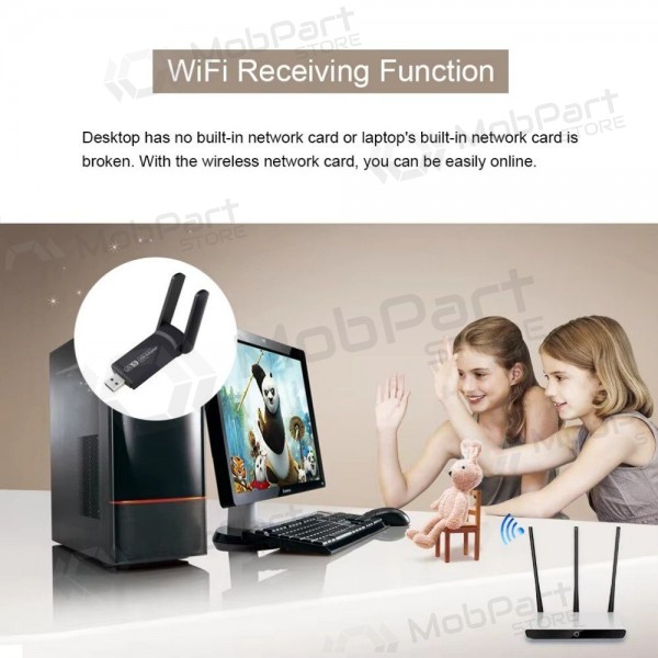 USB Wi-Fi adapter Reach UWA-1 1300Mbps 802.11ac/a/b/g/n black