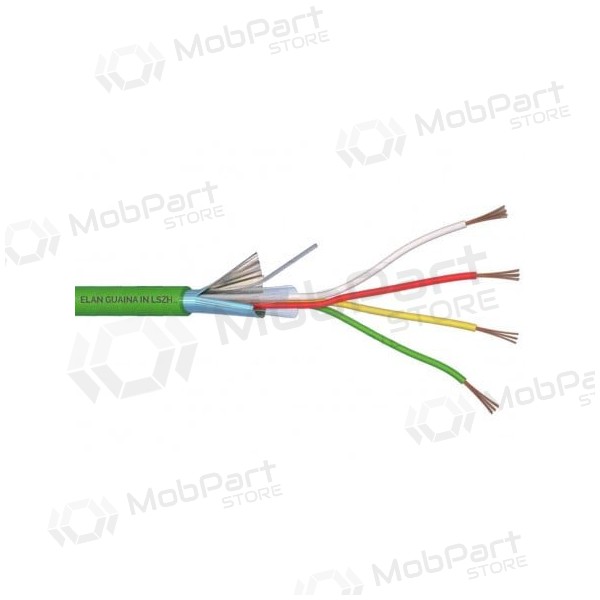 ELAN Tinned screened hologen-free Cable 4x0.22 (green)